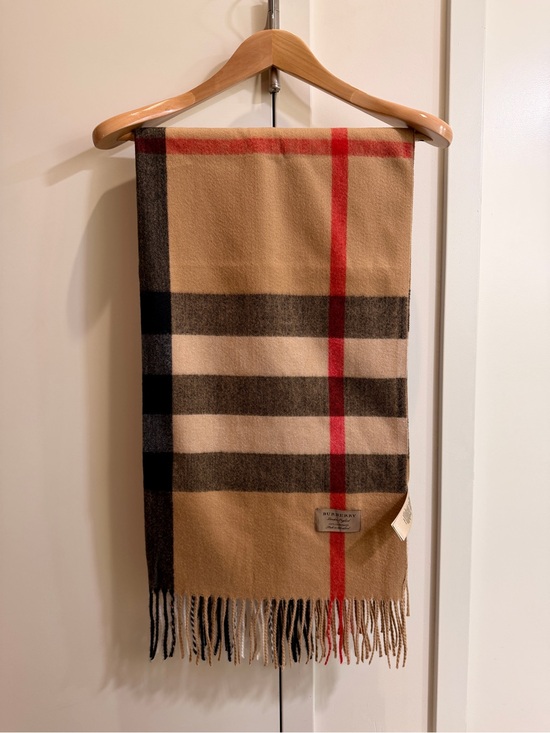 Burberry Accessories - Very Large Burberry Classic Check Scottish Cashmere Scarf/Wrap in Camel